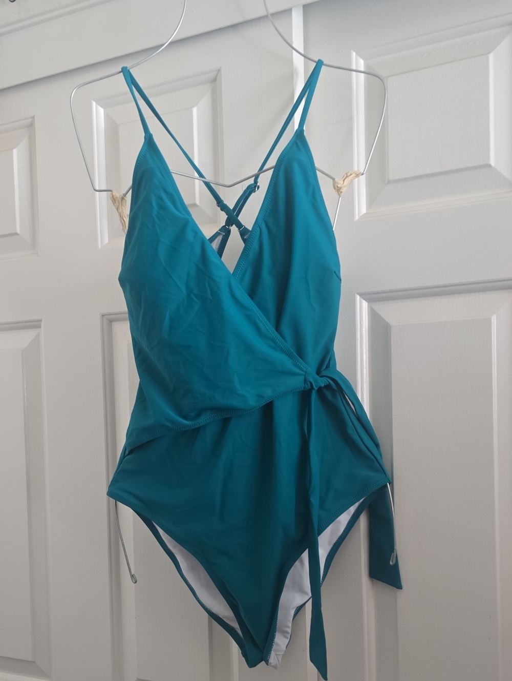 Cupshe Teal Wrap-Front One-Piece Swimsuit for Kids